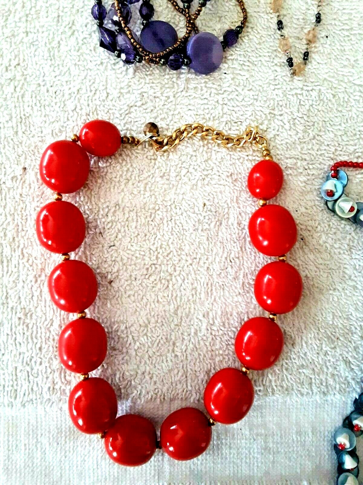 Vintage ~ Lot of 5 Jewelry Necklaces ~ 1950’s to 1980’s Variety Beads Costume