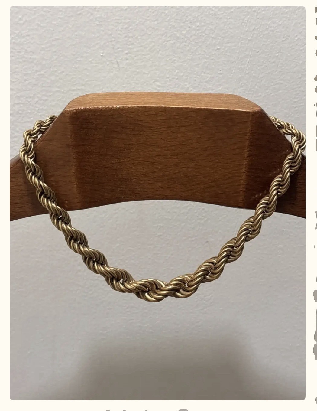 14k “Dookie” Chain Italian Gold Graduated, Double-Twist-Rope Vtg 16in necklace