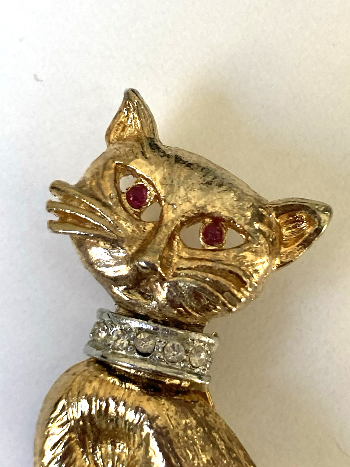1950s-1980s Cat Brooch Lot of 4 with Boucher Siamese Cat and 1950s Hep Cat