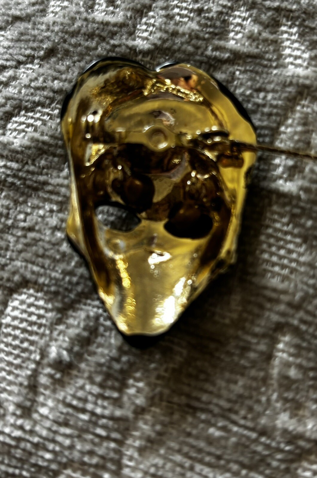 Genie Vintage Brioche Can Wear As Necklace , Black Silver Crystal Eyes