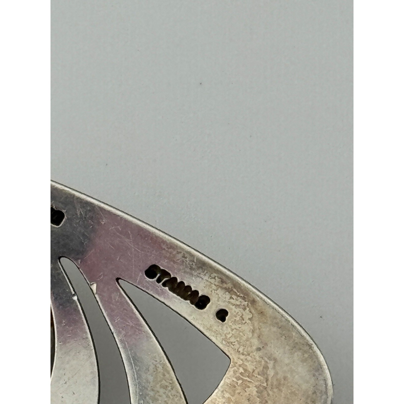 Vintage Stamas Sterling Silver Mixed Metal Modernist Pendant Signed