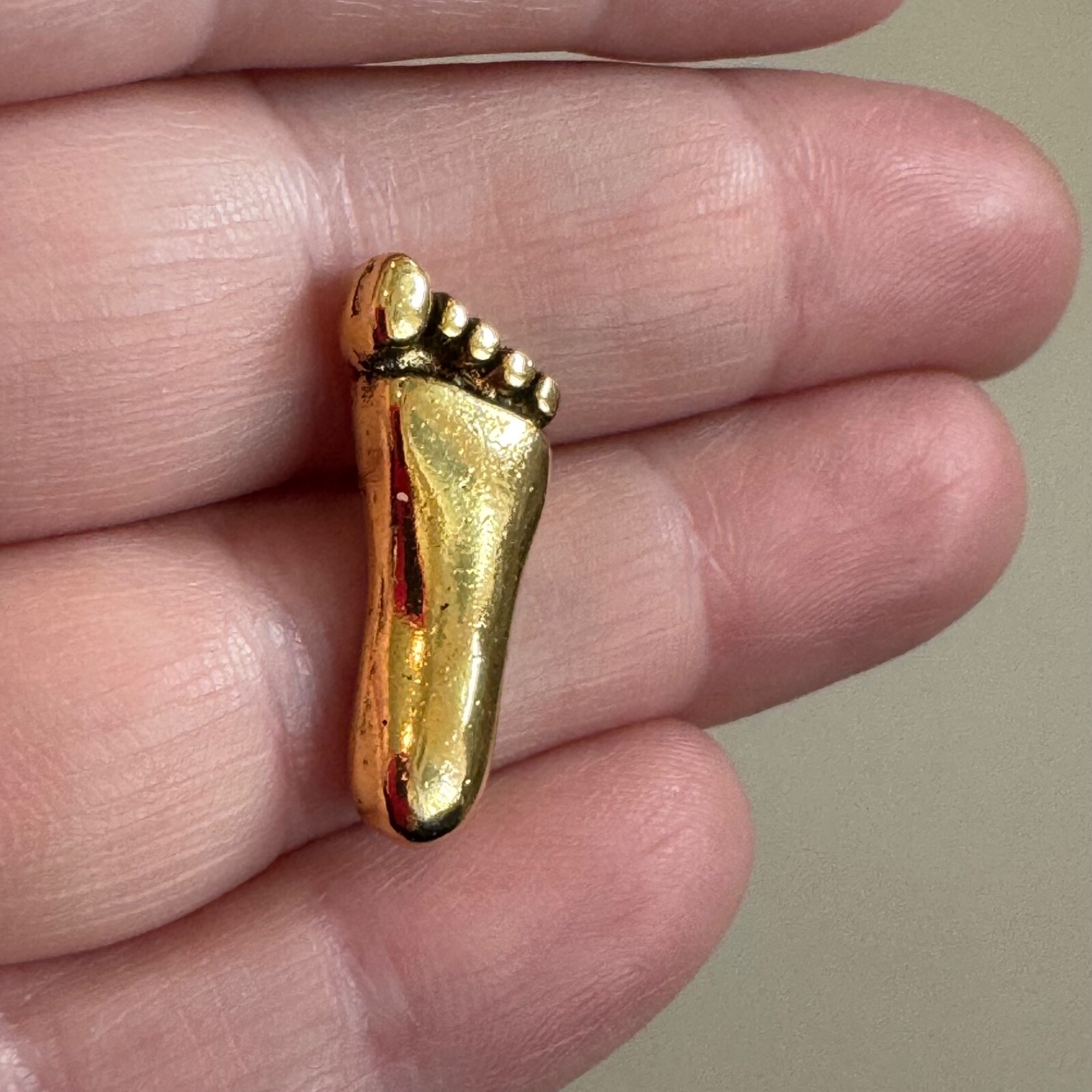Vintage Clift Gold Tone Foot Scatter Pin Tie Tack Podiatrist