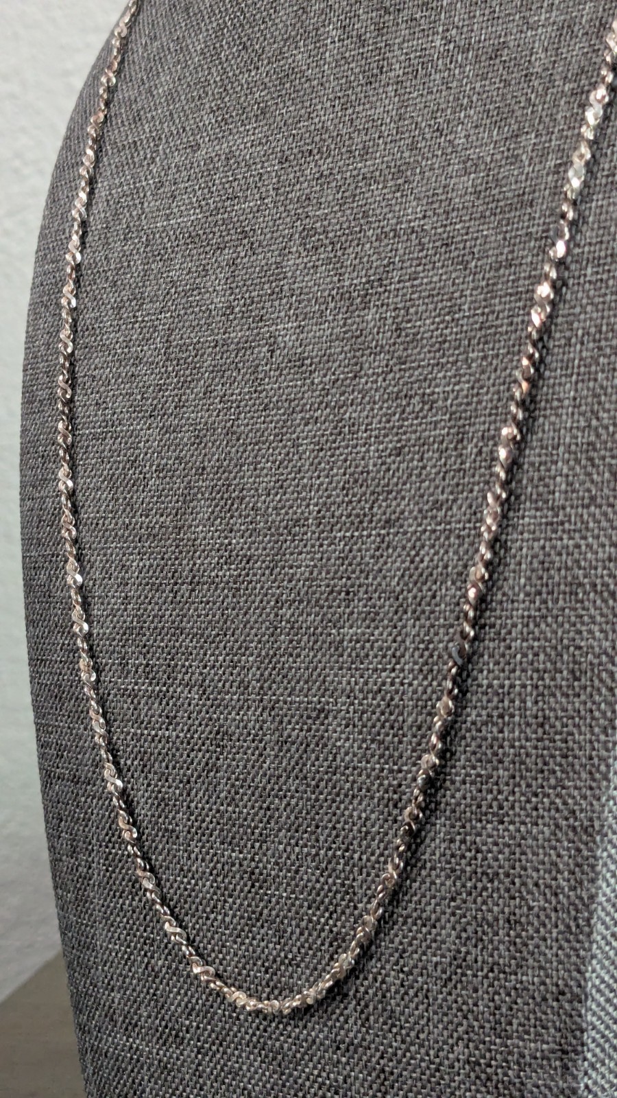 Vintage Sparkle Sterling Chain Necklace 925 Marked Chain Necklace