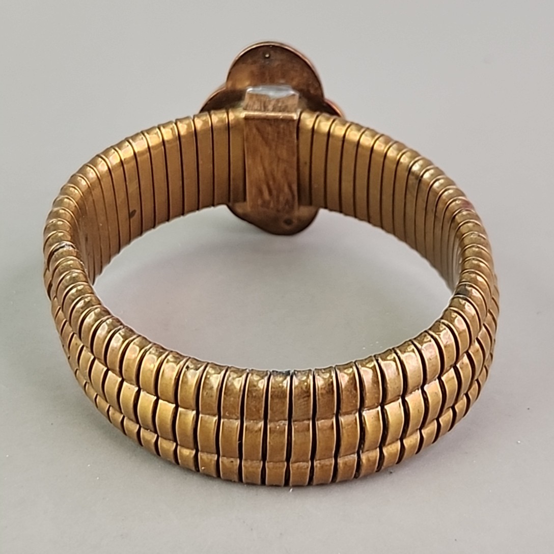 Vintage Victorian Expandable Bangle Bracelet Tubogas Germany Gold Filled 6.5″