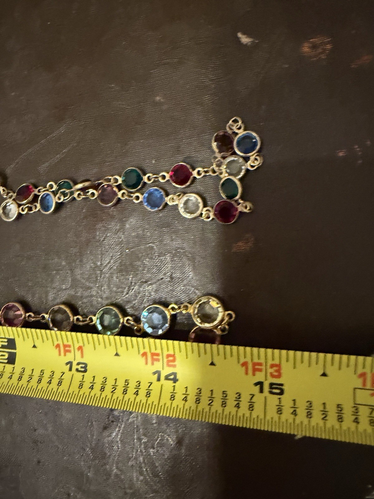 Vintage Faceted Austrian Crystal Window Necklace Bezel Soft Pastels Lot 2