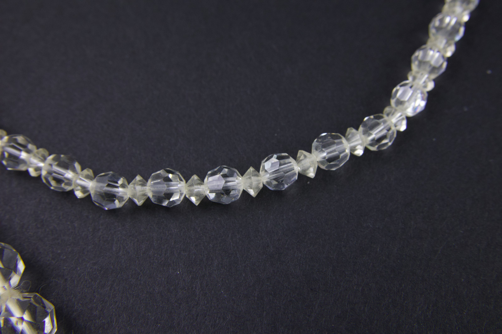 10 Vintage Wearable Faceted Rock Crystal & AB Jewelry Mix Lot Necklace Bracelet