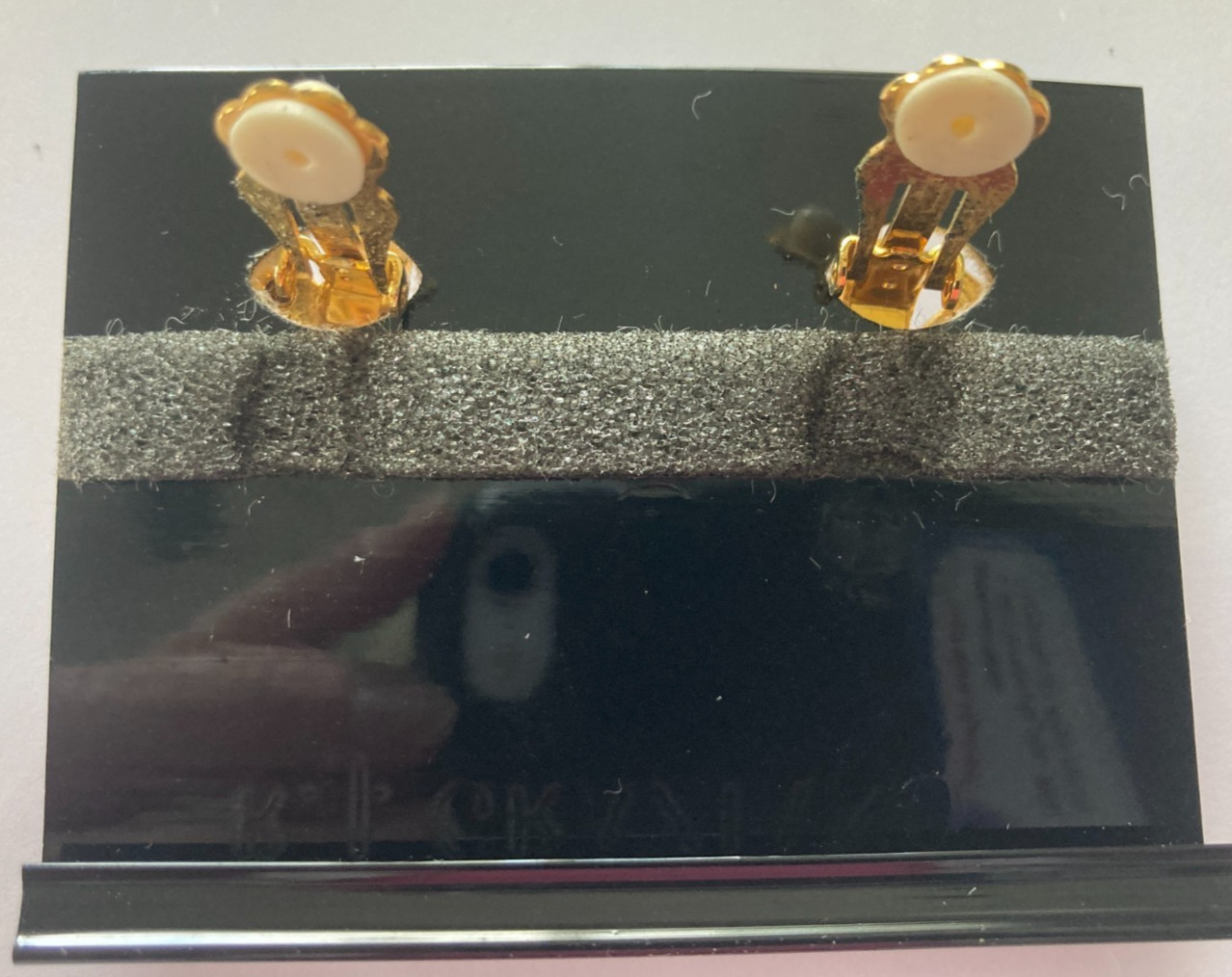 R.J. Graziano Clip on Earrings Blue Stones in Gold Color Setting