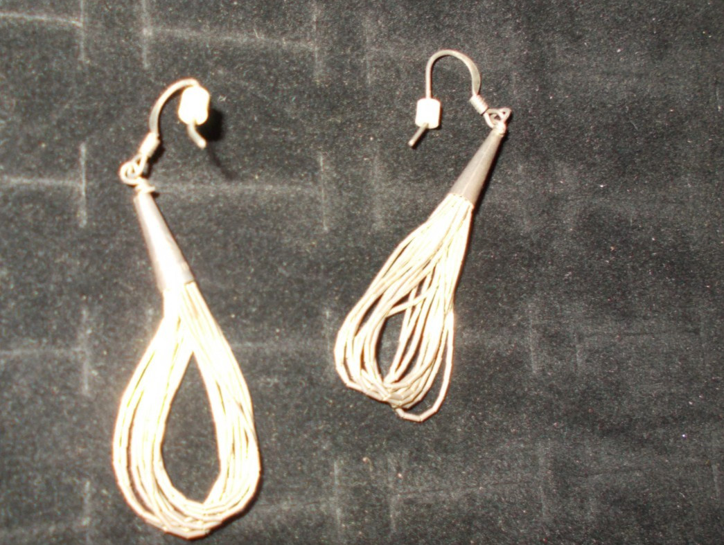 Antique 28 inch sterling necklace and Earring Set Absolutely Beautiful!