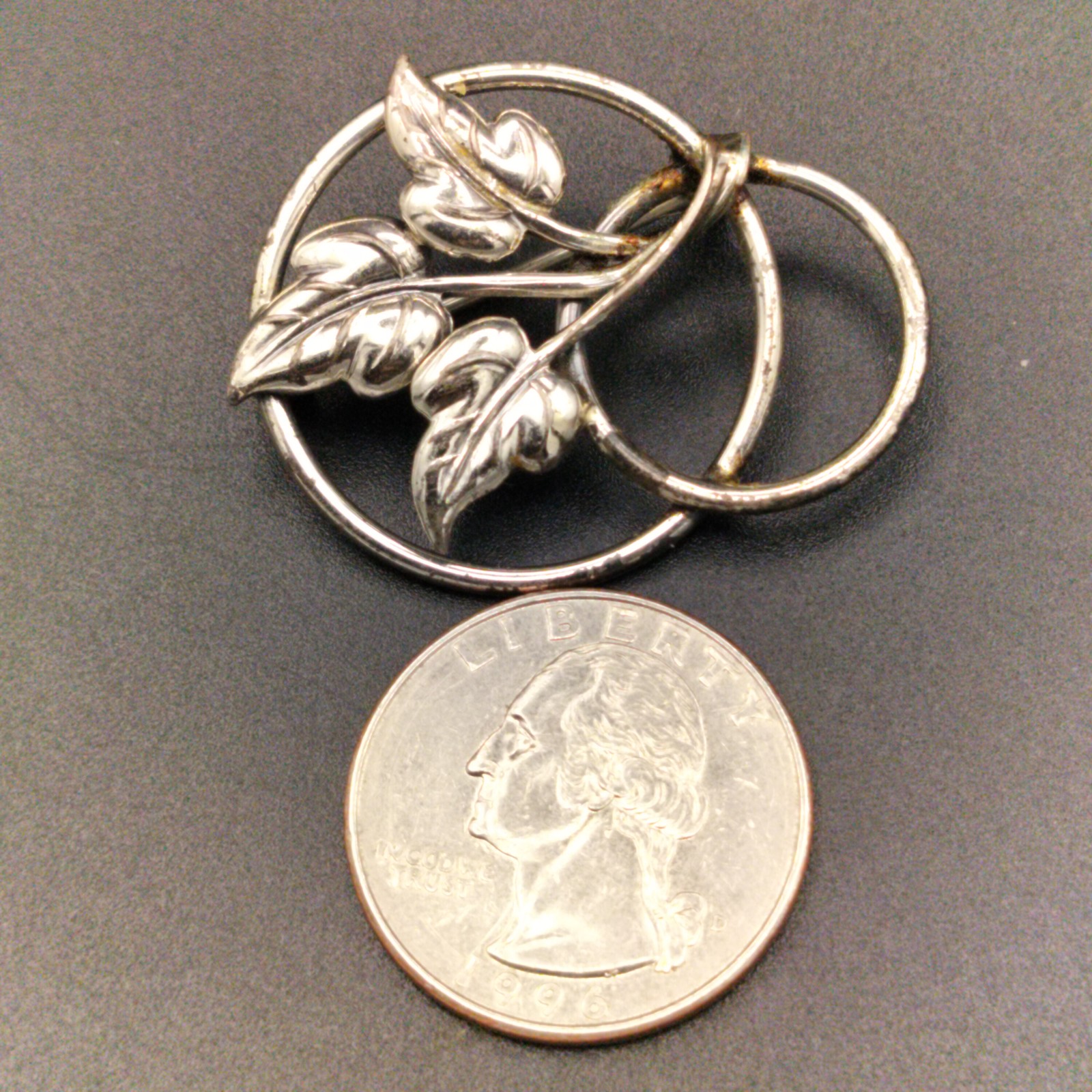 Vintage Sterling Silver Leaf Botanical Brooch Pin – Nature Inspired Jewelry