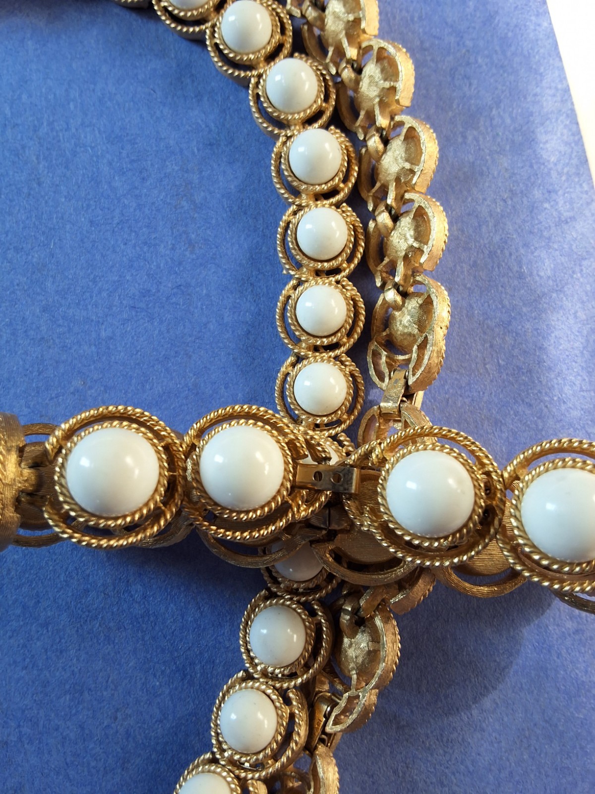 Crown Trifari Necklace And Bracelet Set ( missing clasp cover on bracelet)