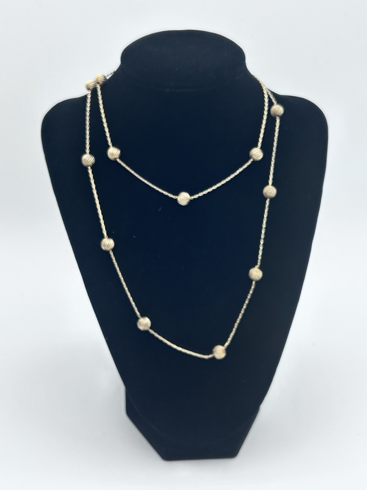 Vintage 1969 Henkel & Grosse Opera Gold Plate Ball Necklace Tested 16”