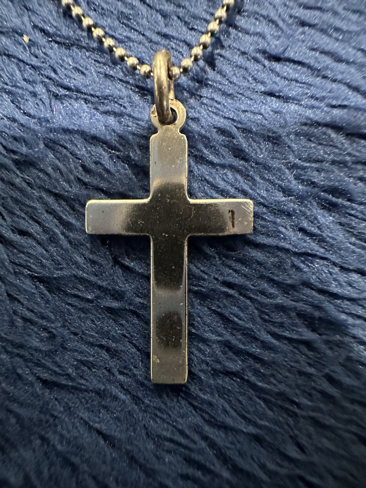 Vtg Sterling Silver 925 Heart Etched Cross Pendant Necklace, 15-17in Long