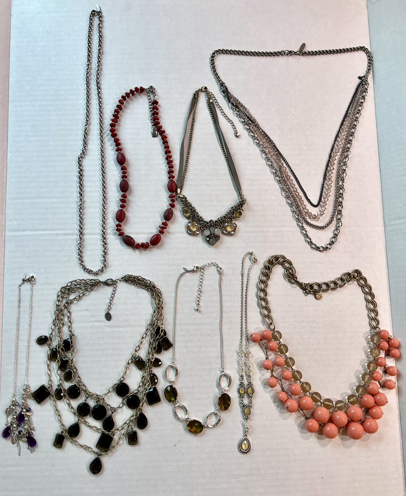 Designer Necklaces Lot Danielle Stevens Avon Chaps Monet Talbots LC 14-28” 9ct
