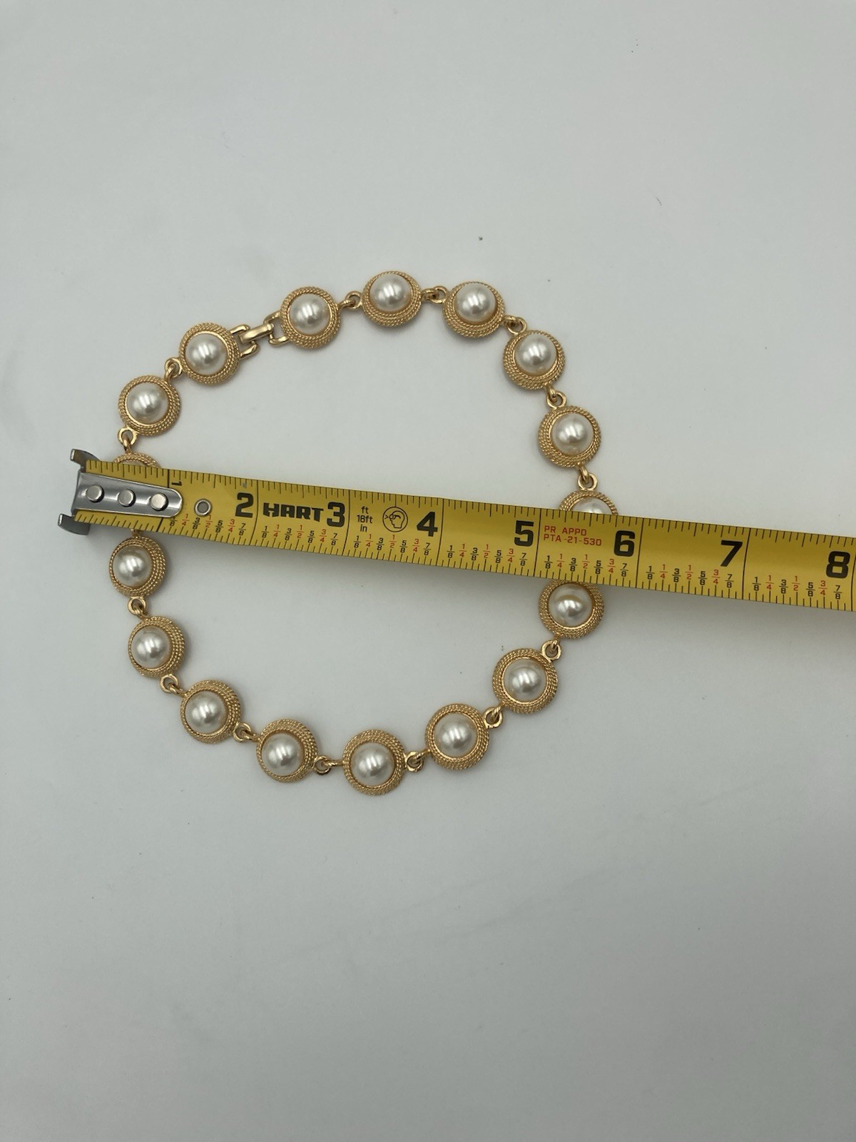 Napier Faux Pearl Goldtone Choker 16.5 In Necklace 80s 90s Chunky Unique Vintage
