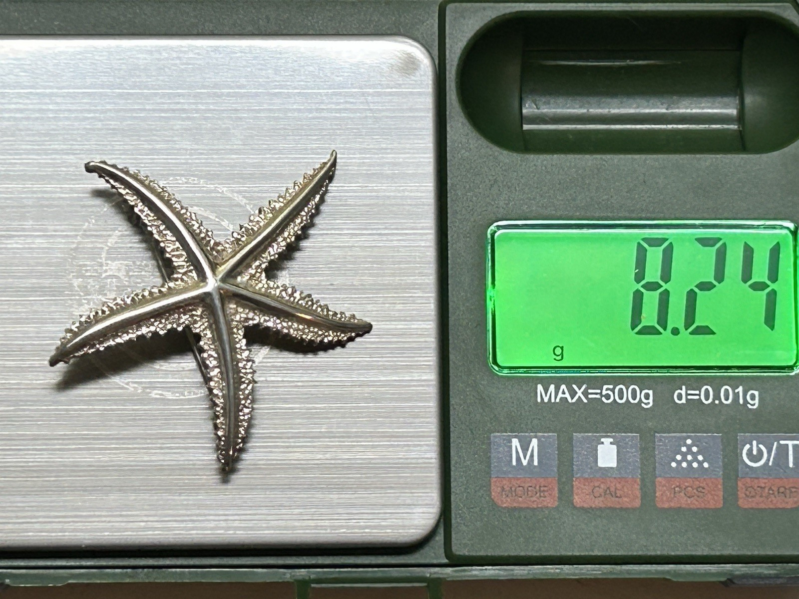Vintage MEX 925 Sterling Silver Starfish Brooch Pin Coastal Vibes