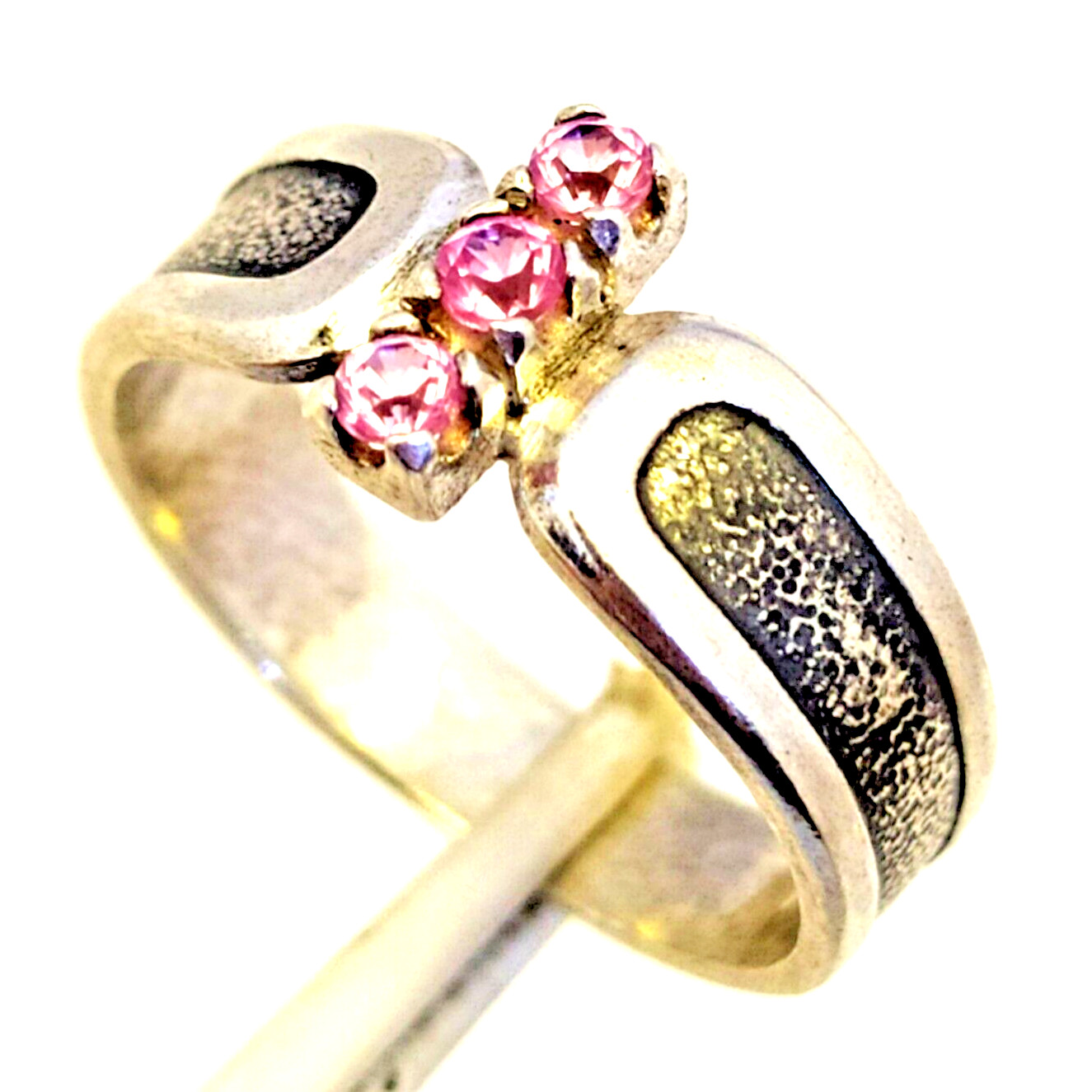 Vintage Luxury RING Silver 925 with Chic Bright Stones -size: 8US (18.5mm) | #46