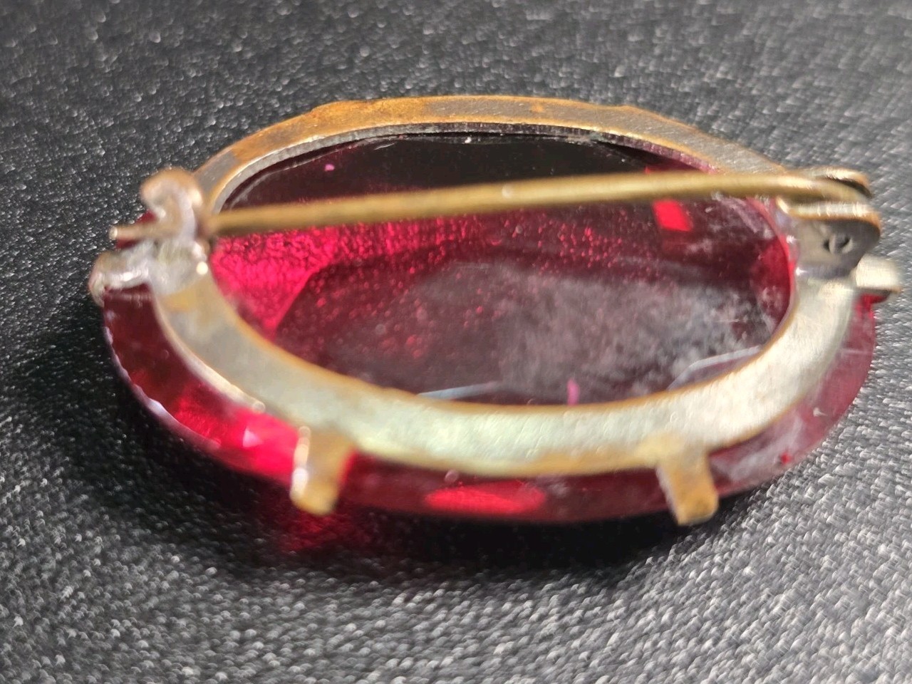 Antique Art Deco Czech Glass Brooch