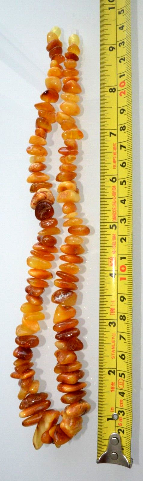 ✅49cm = 44gr RUSSIAN SOVIET BALTIC AMBER BEAD NECKLACE 琥珀 BRACELET STONE PENDANT