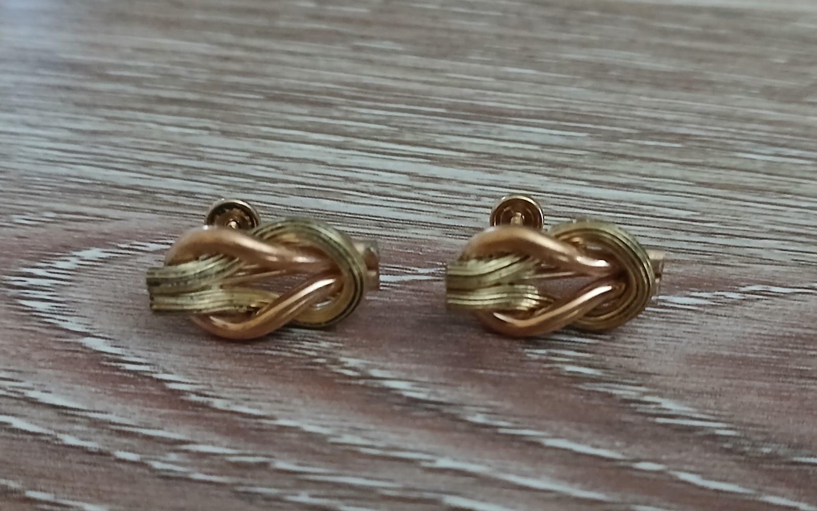 Vintage Love Knot – 12k Gold Filled on Sterling Silver – Screw Back Earrings