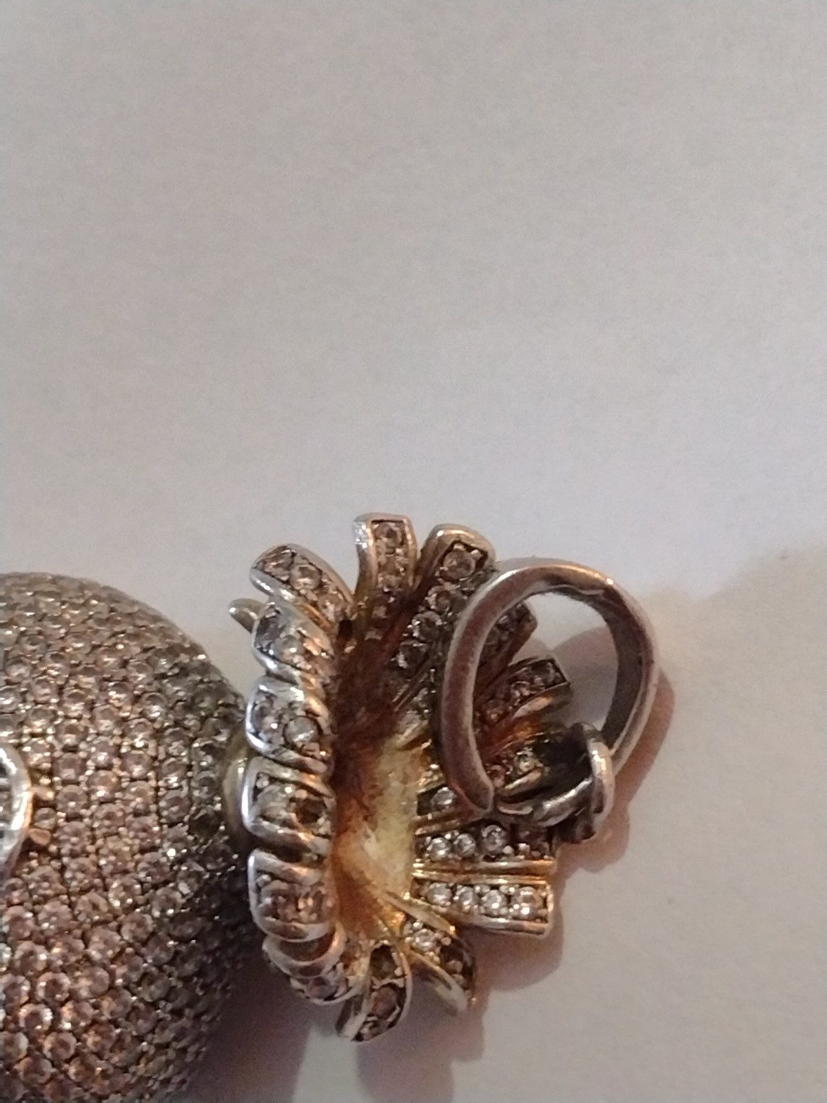 Vintage Sterling Silver Money Bag Locket Pendant “MISSING BACK & STONES”