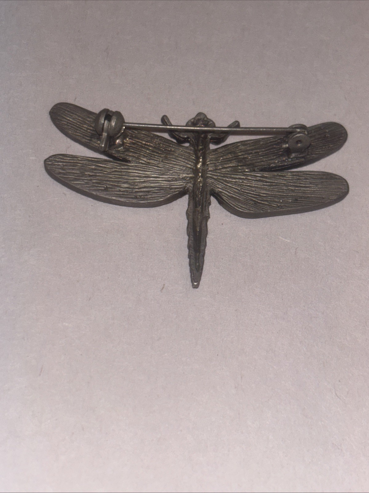 Vintage dragonfly brooch with blue enamel finish