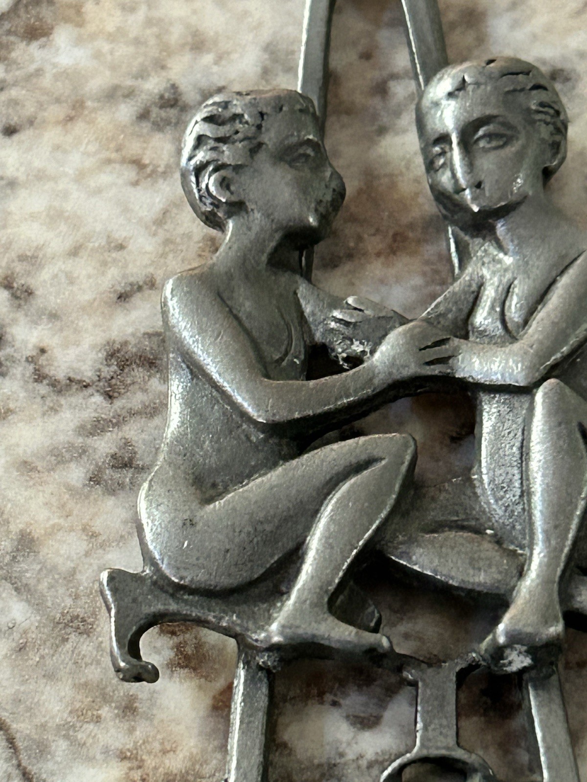 Pendant-Cathedral Gemini May 22-June 21 Genuine Pewter, Twins, Zodiac
