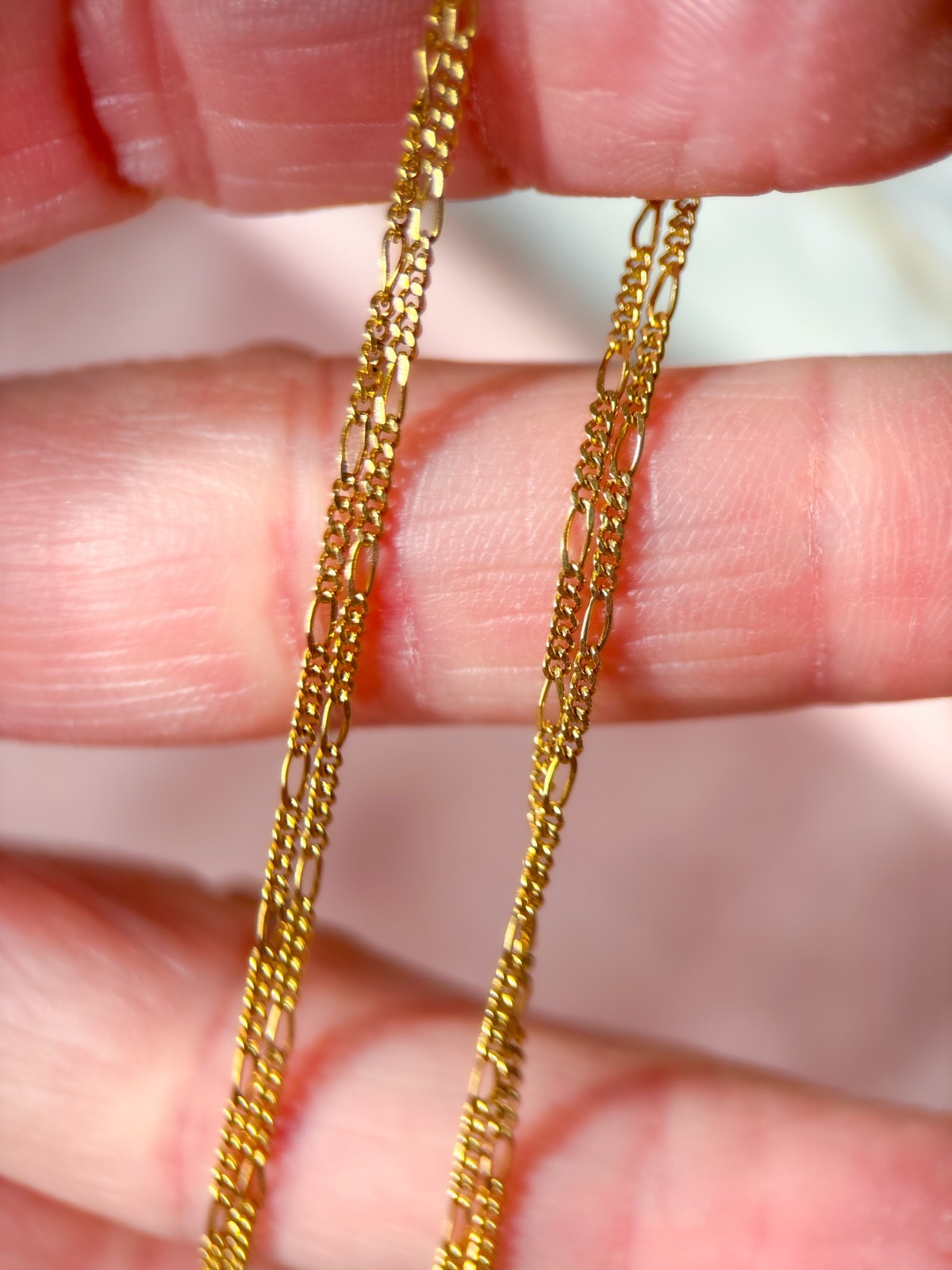 Vintage Figaro 14k Yellow Gold 20.25 Inch Necklace