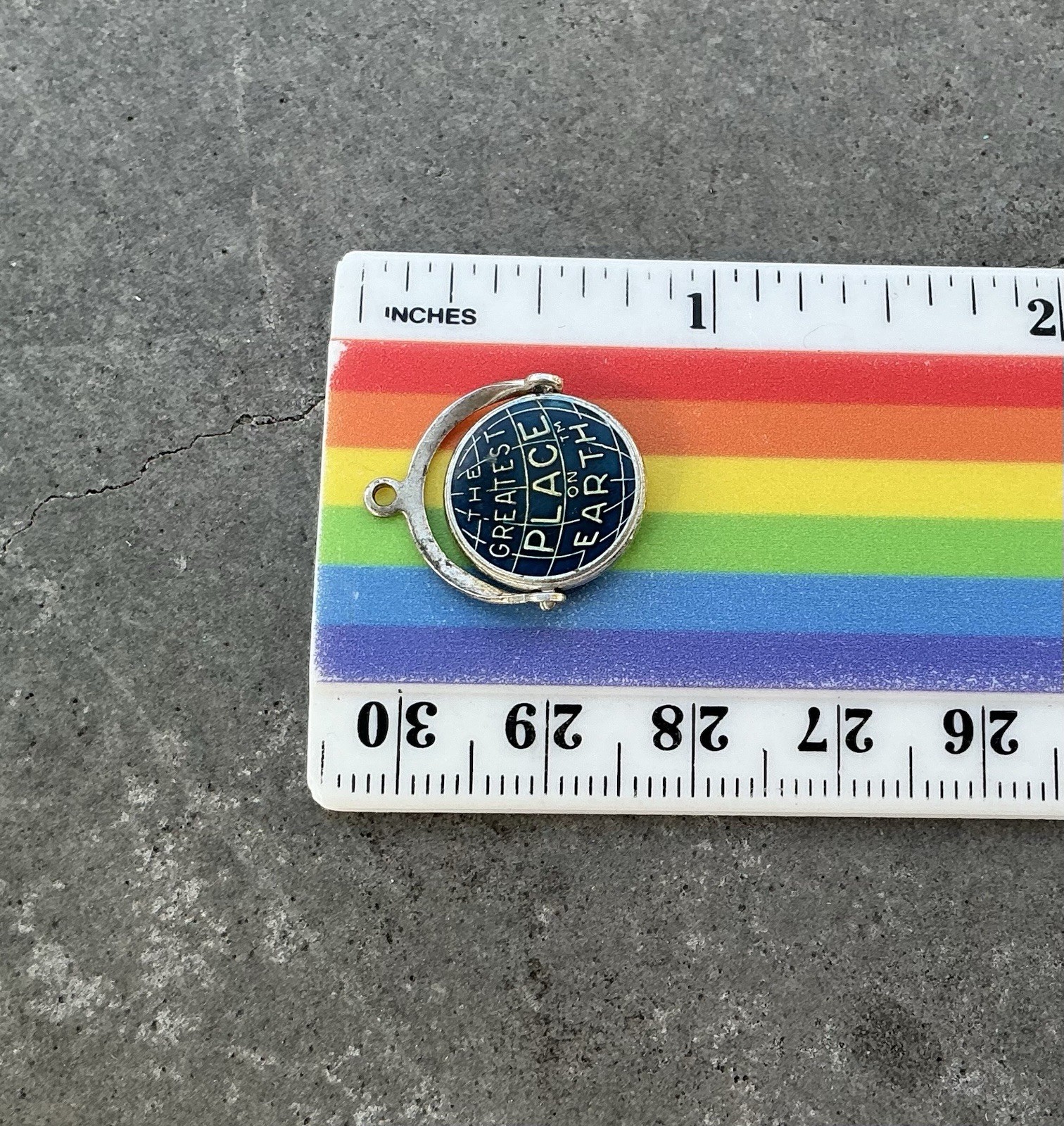 Vintage Greatest Place Ringling Bros Circus World Sterling Silver Spinner Charm