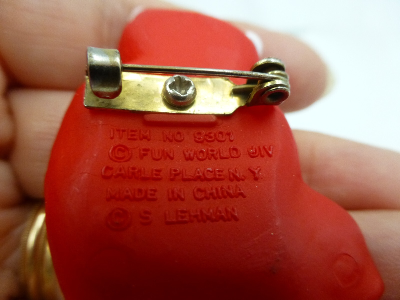 Fun World Div, S Lehman, Cute Devil Pin + Bat Earrings
