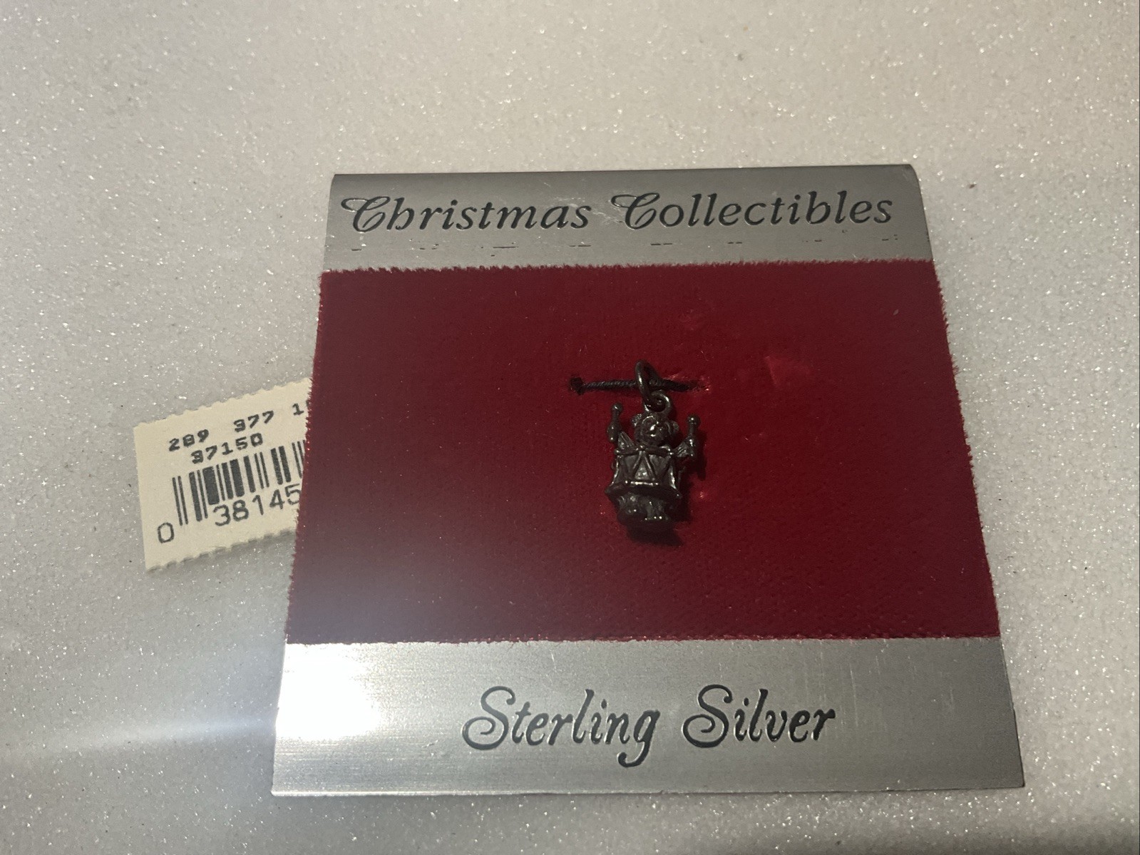 NEW Sterling Silver Holidays Charm CHRISTMAS COLLECTIBLES ” BEAR DRUM “FREE SH