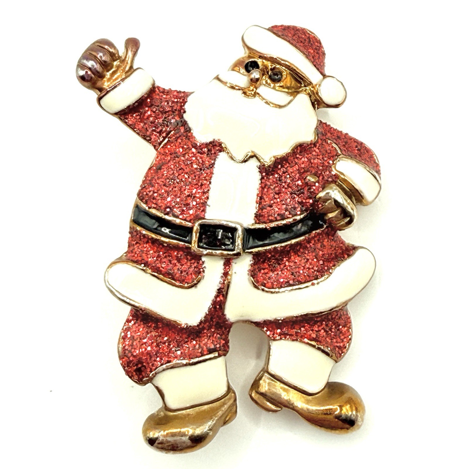 Vtg Christmas Santa 10 PC Brooch Lot AJC Haskell Hallmark Fun World Kringle CH4