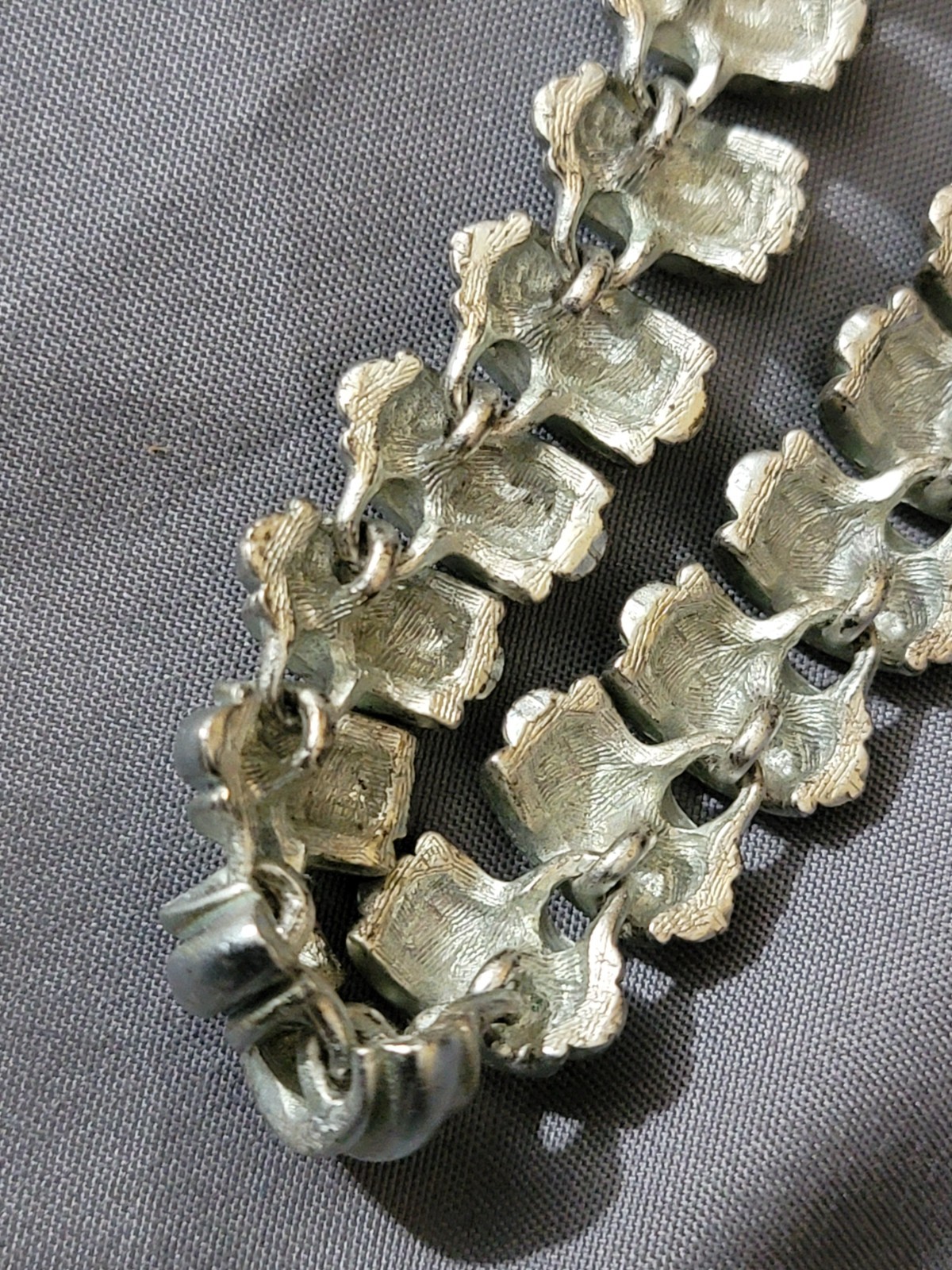 Vintage Anne Klein Silver Tone Statement Toggle Closure 18
