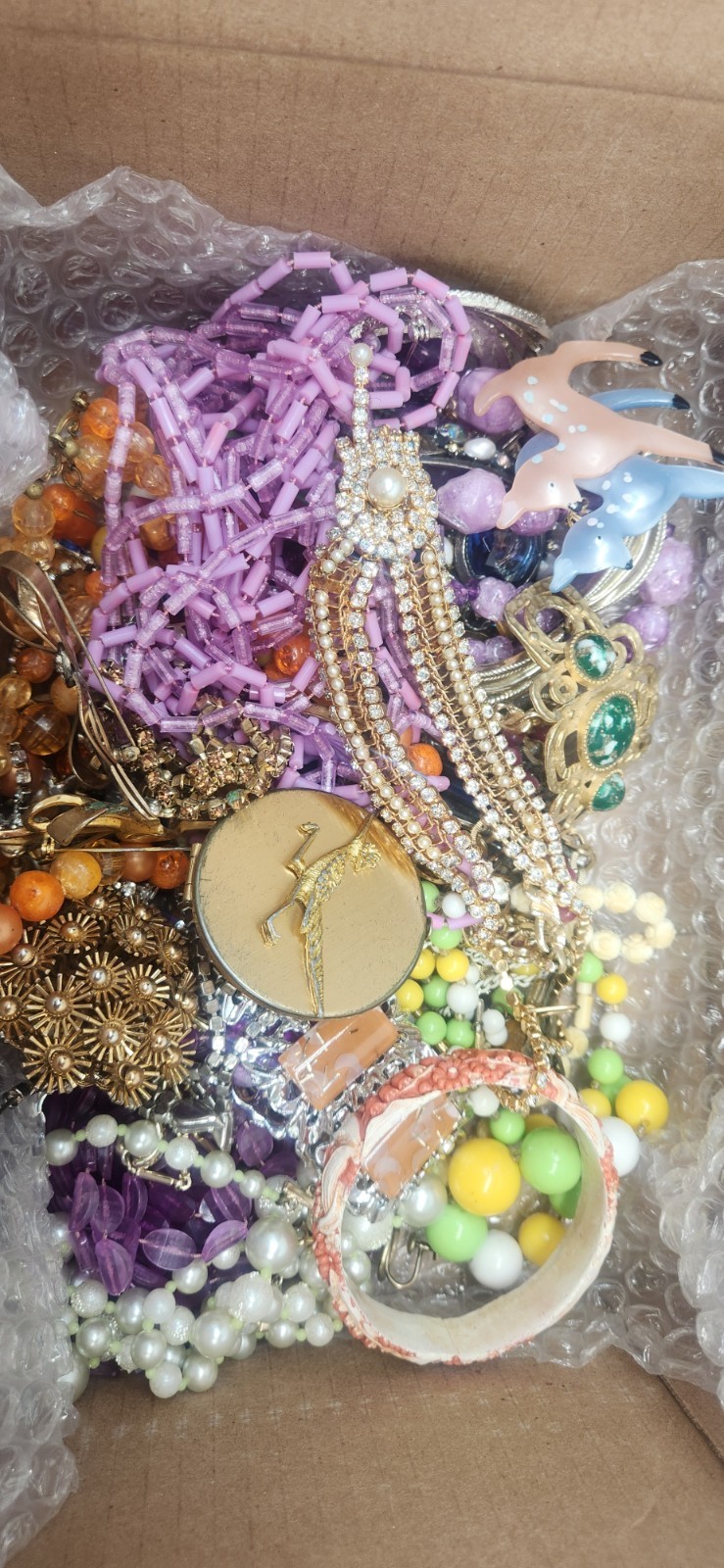 8lbs True Vintage Jewelry Lot Signed Unsigned Repair Wear