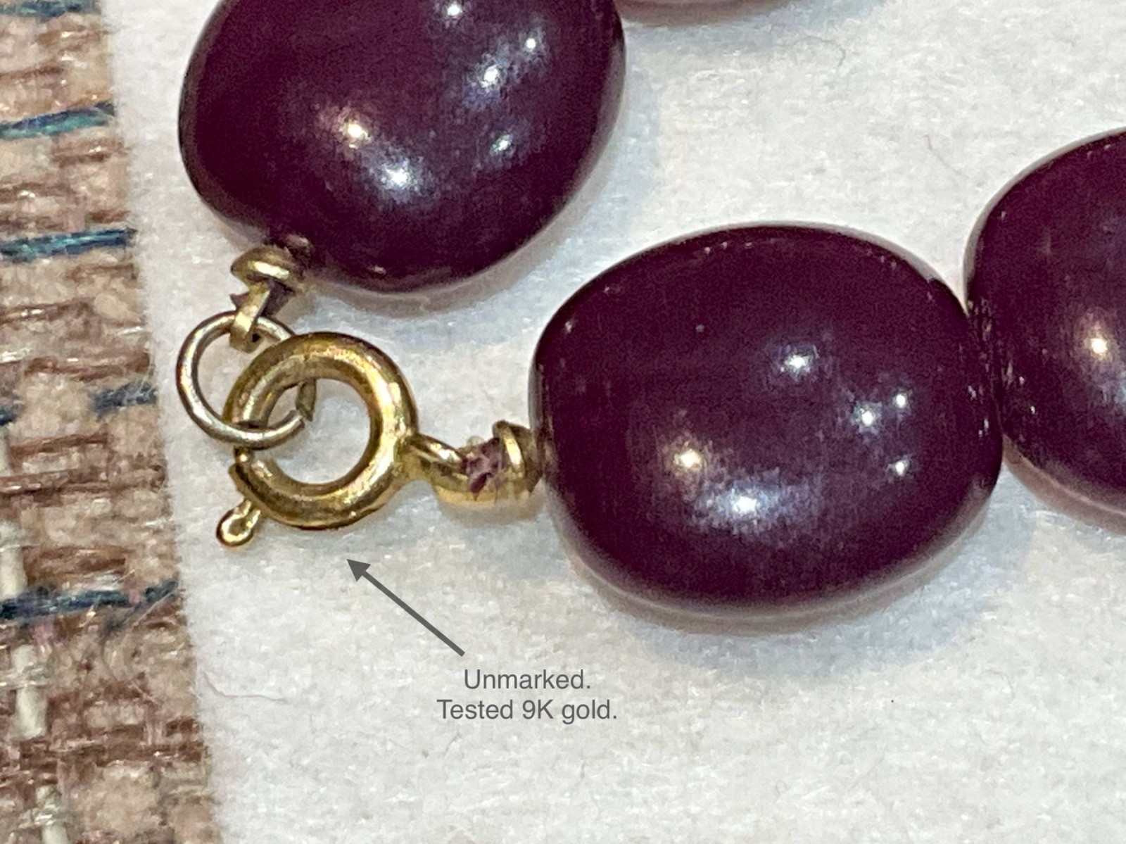 🔥Early 1980’s lot of 2 Amethyst necklace 9K Gold clasp
