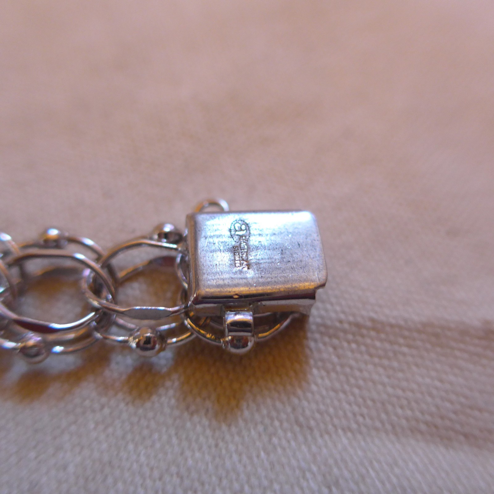 Vintage American Sterling Silver Starter Charm Bracelet 7.5″