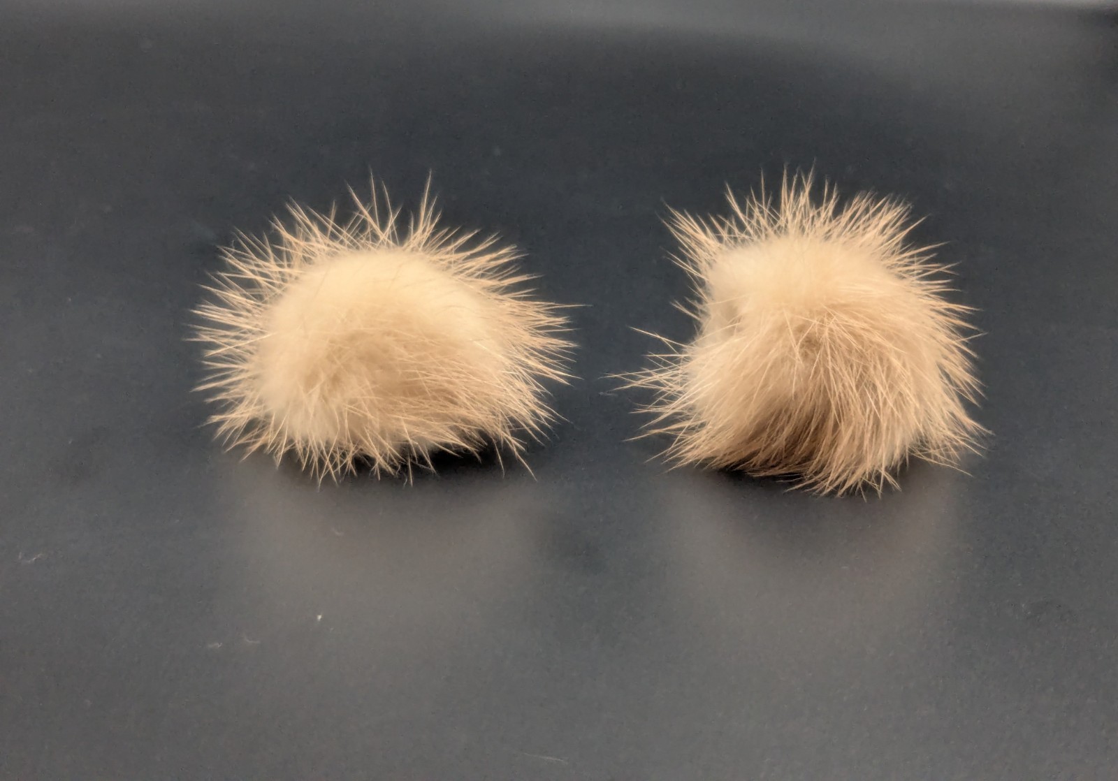 Vintage-style Clip-On Faux Fur Pom-Pom Earrings