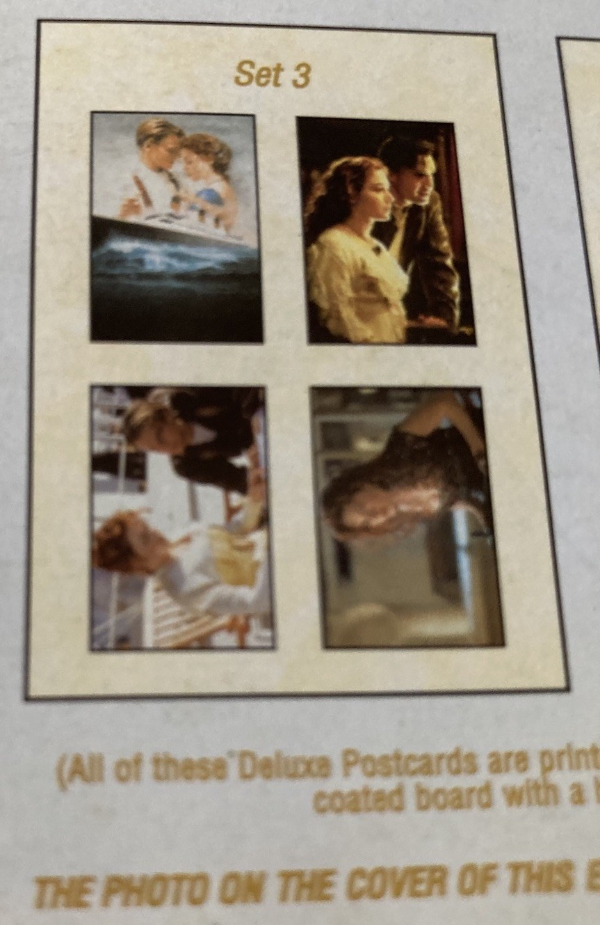 VTG Titanic Heart of the Ocean Blue Necklace_New Sealed Pack of FILM Postcards