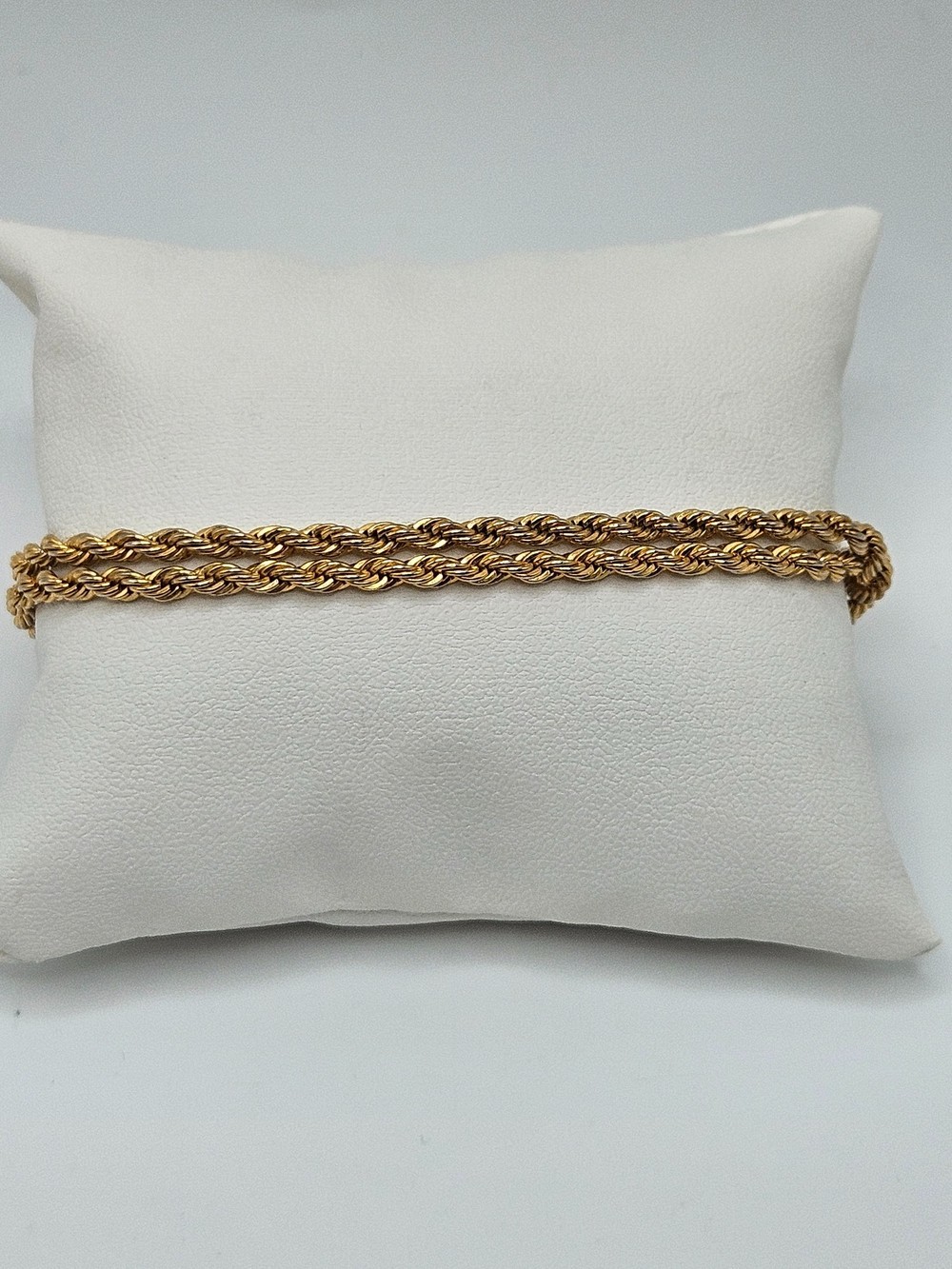 VINTAGE Gold Plated Double Strand Rope Bracelet Unisex