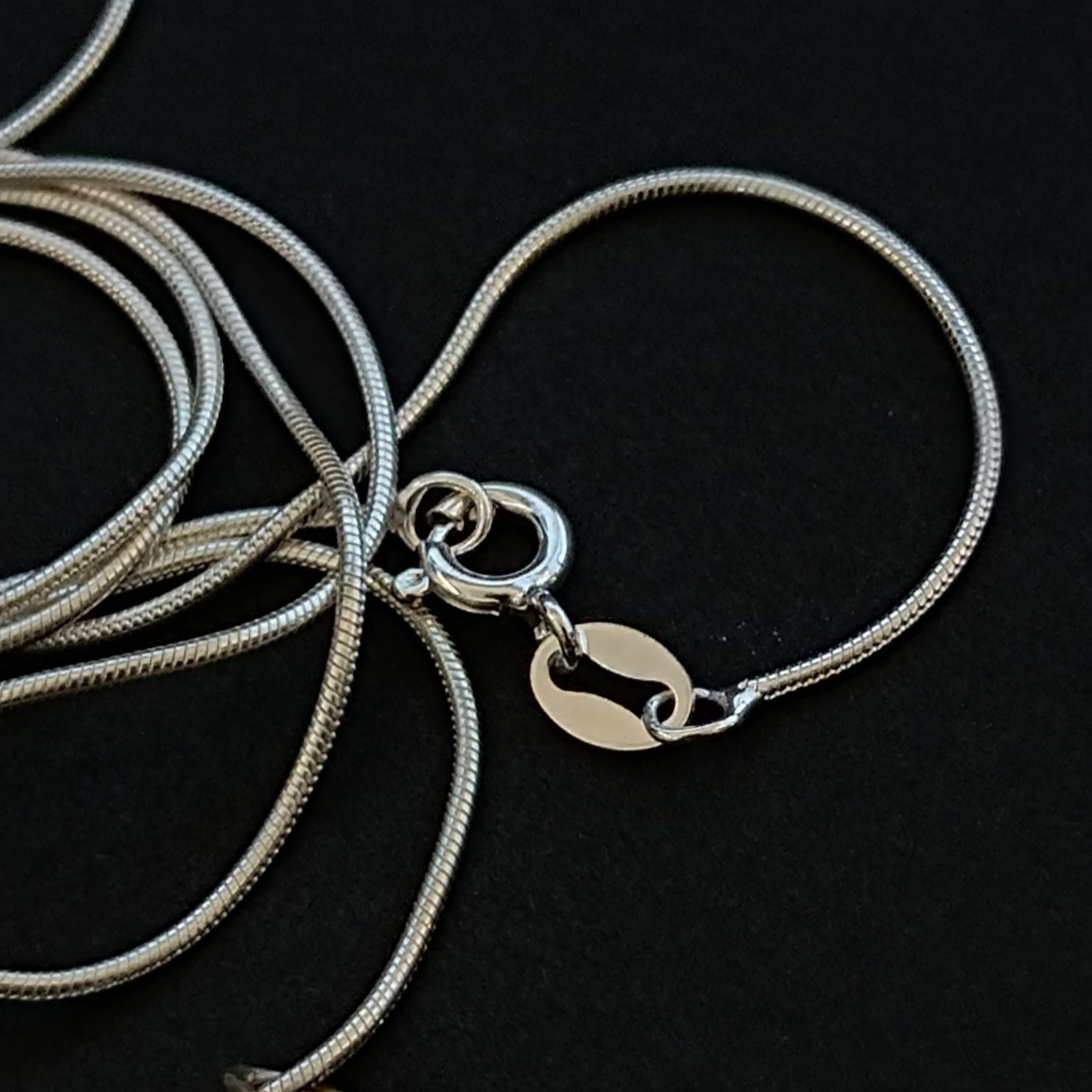 Modernist Brutalist Eilat Stone Pendant Necklace Sterling Silver Israeli 70s VTG