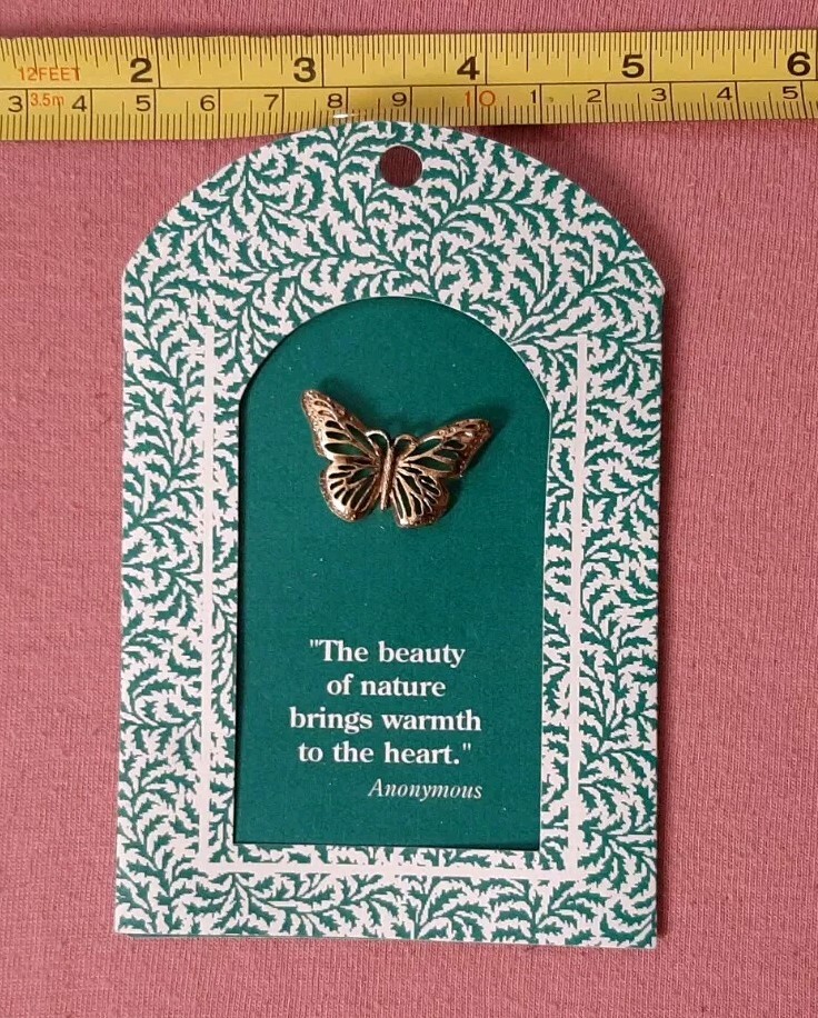 Vtg 1994 Valley Casting Gold Tone Butterfly Lapel Pin The Beauty Of Nature