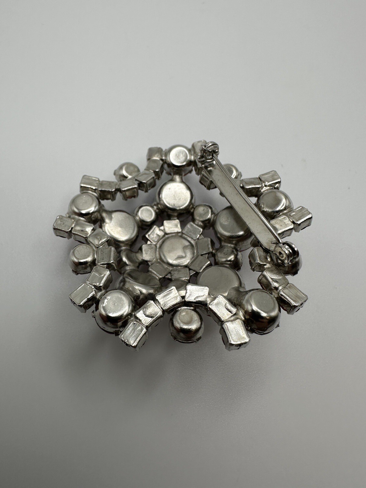Vintage Red Iridescent Brooch 5.4cm
