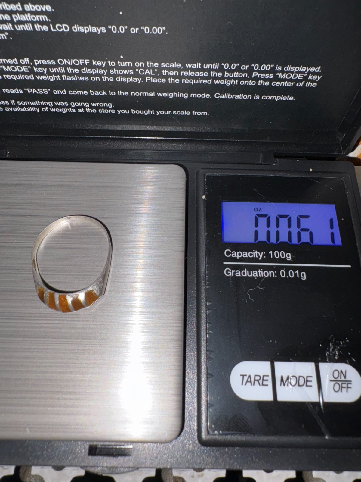 Vintage 925 Sterling Silver Modernist Inlay Design Ring Artisan Ring Size 7.25US