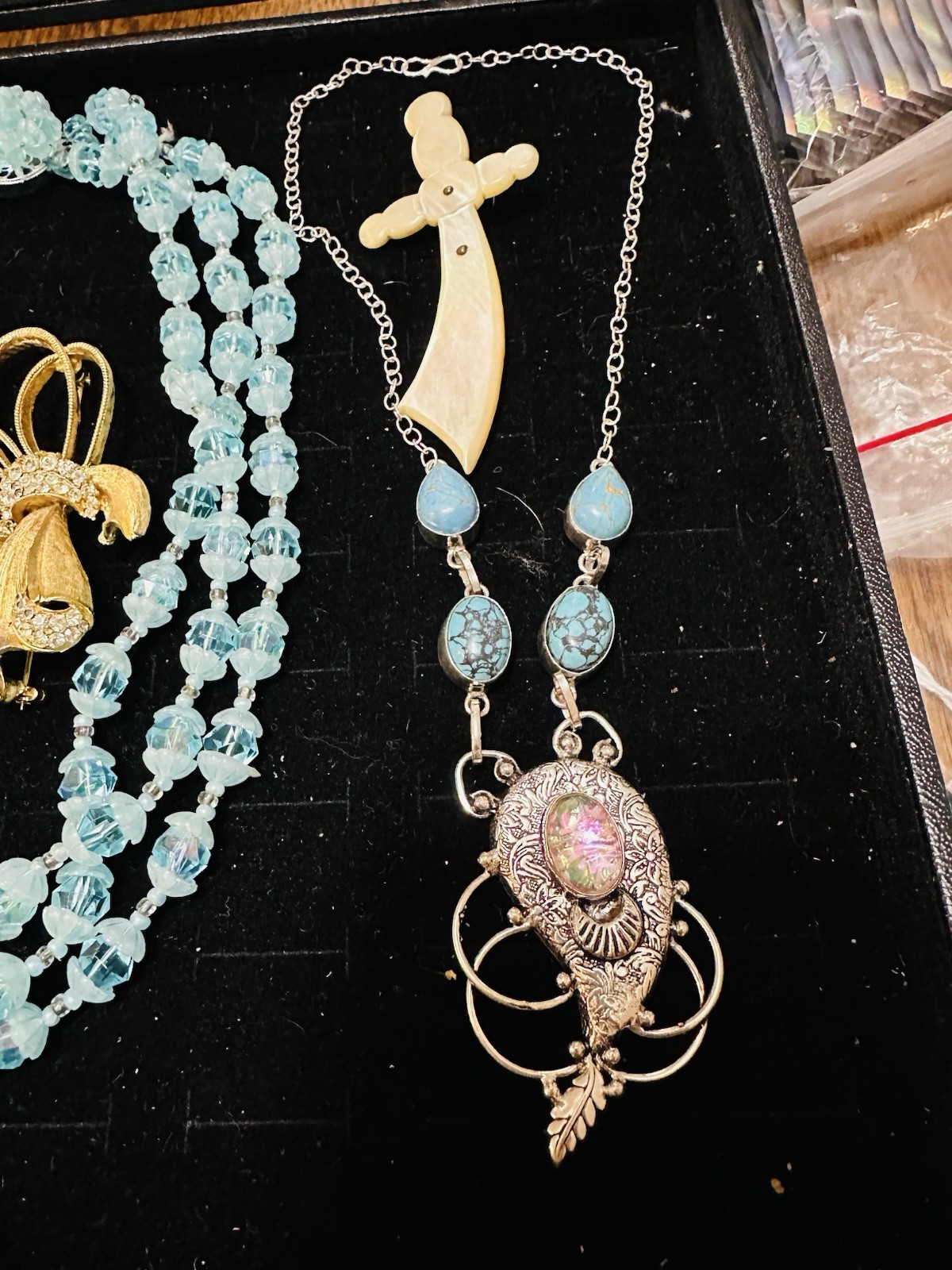 Vintage & Antique Lot Of 10 Costume Jewelry Some Signed