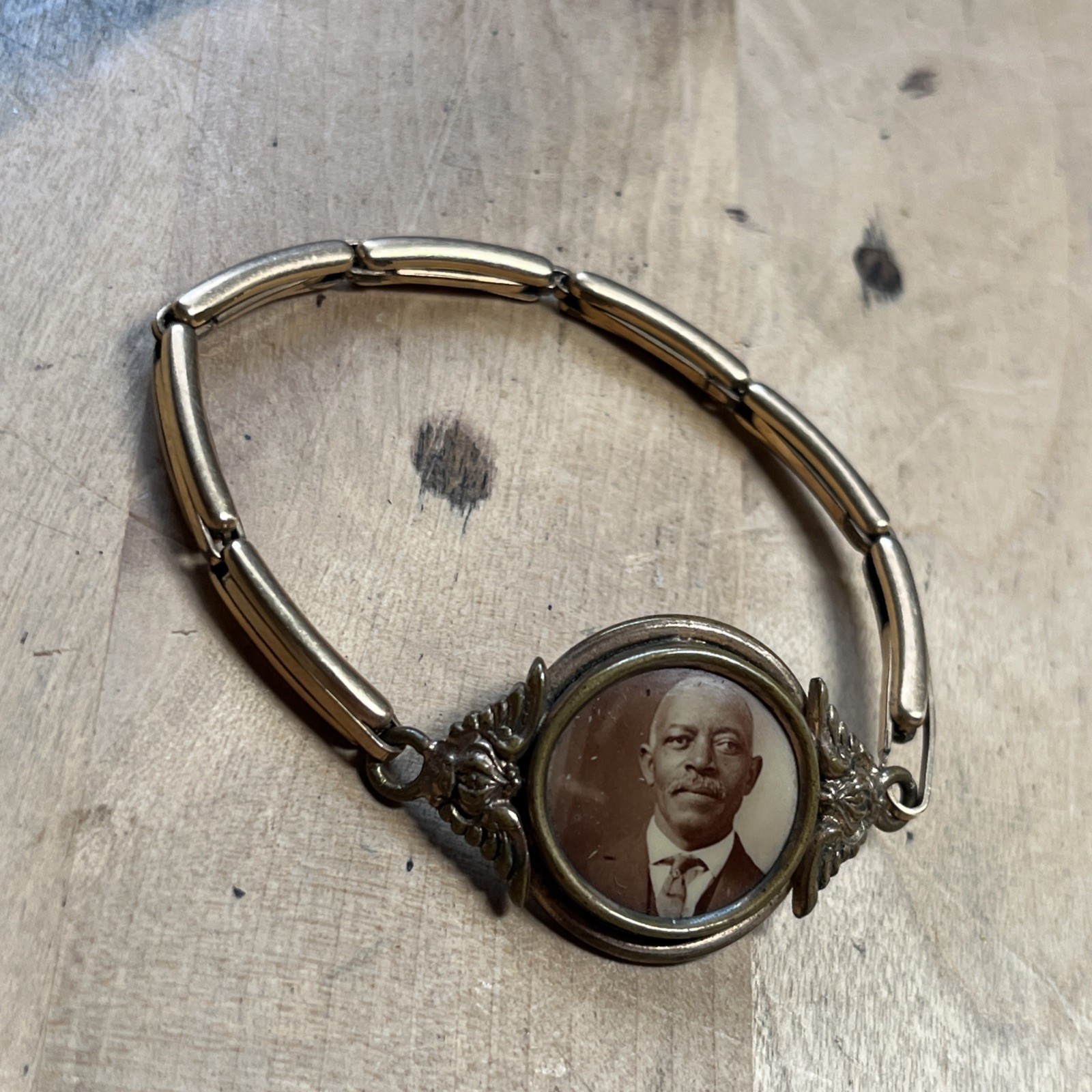Antique Victorian Stretch Bracelet African American Man Circa 1920s — K1