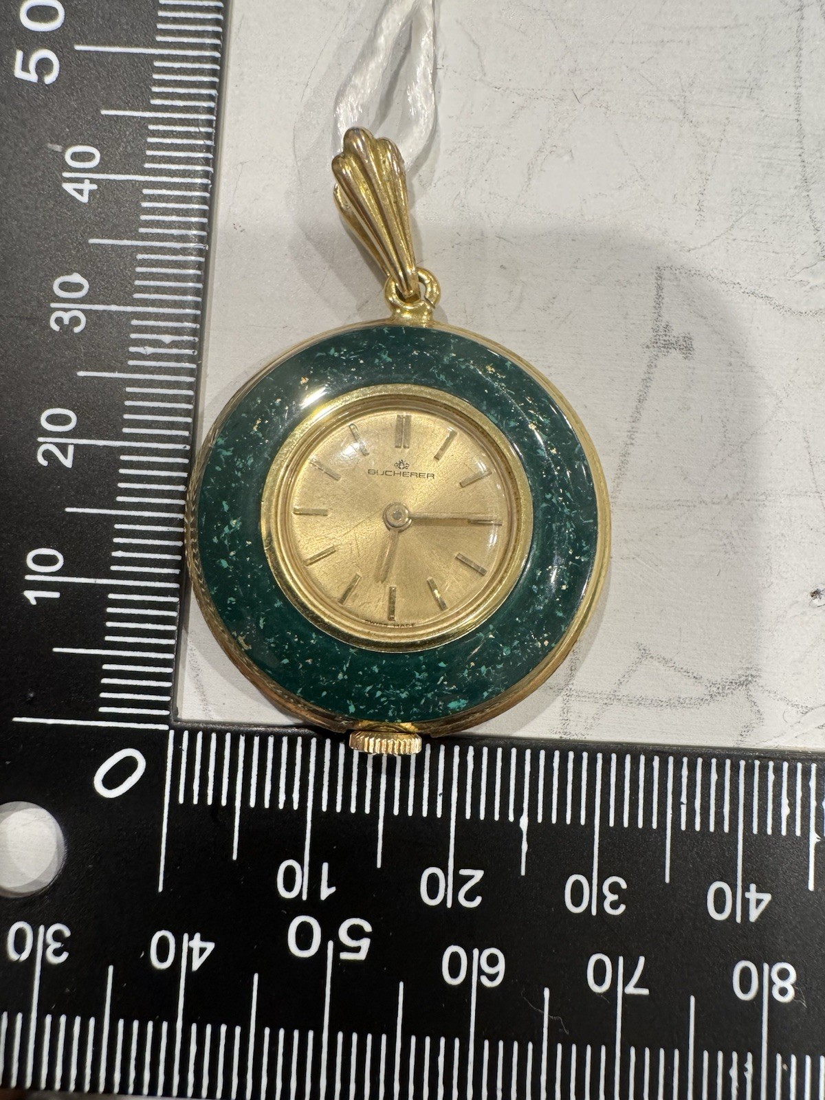 Vintage Bucherer Enamel Pendant Watch- Manual Wind Working