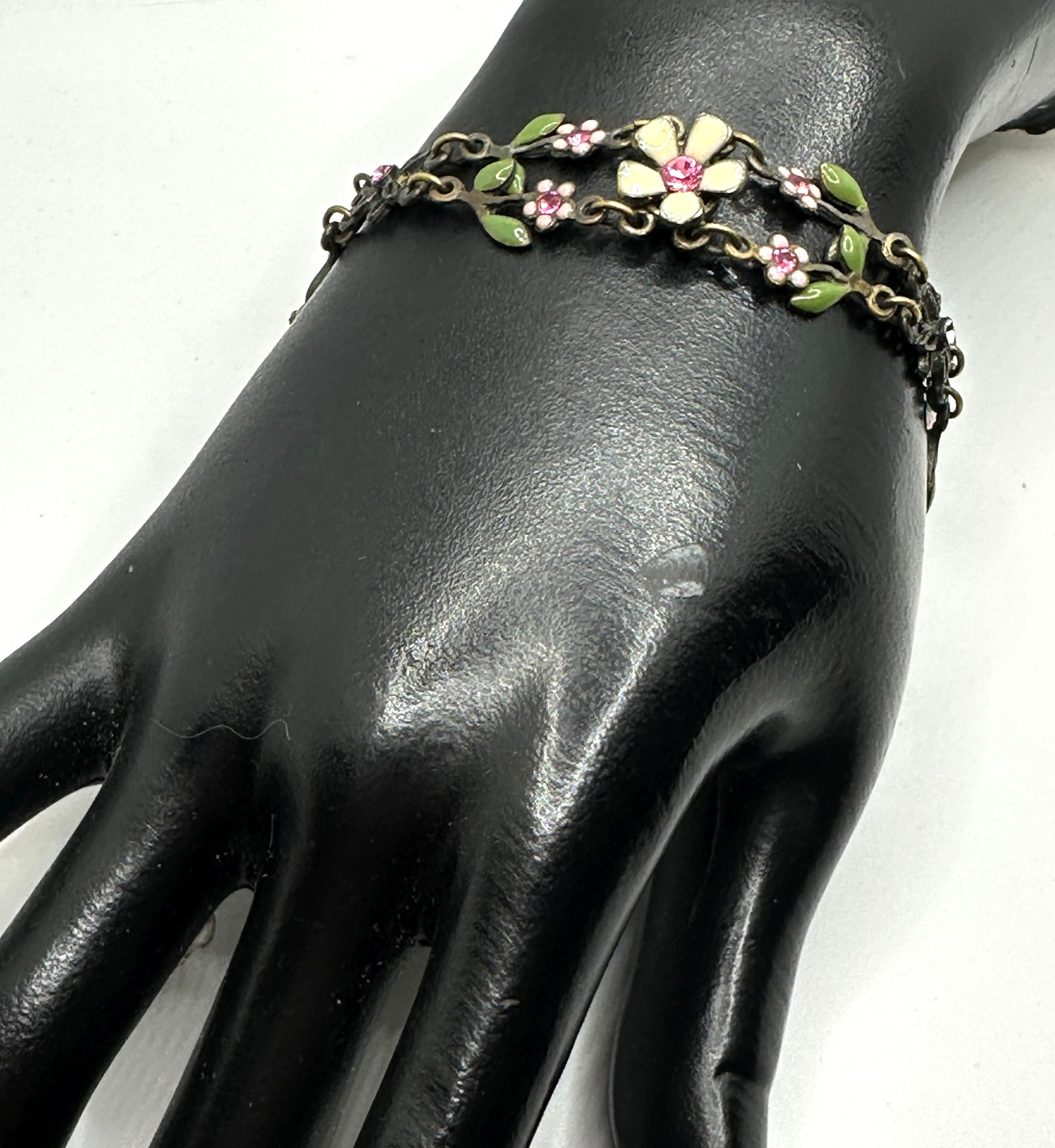 Lot Superb Vtg Glass Works Studio Heart Necklace + Belladonna + Avon Bracelet +