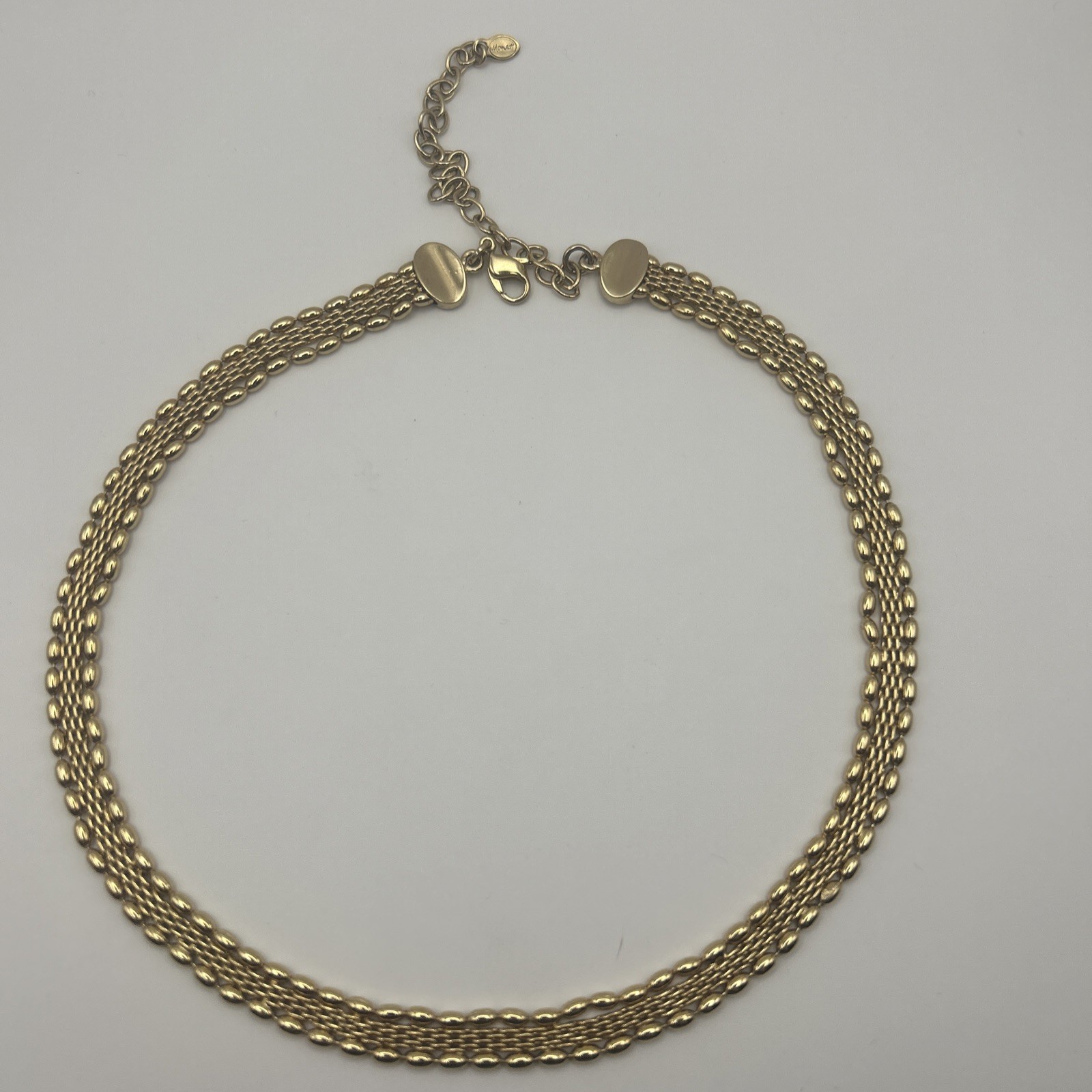 Monet 6mm Wide Flat Wheat Chain Goldtone Necklace – 19”