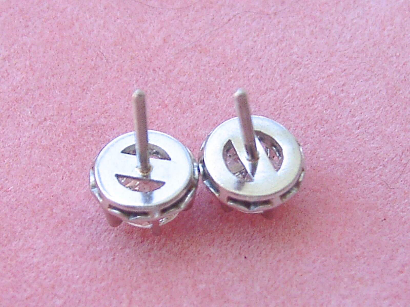 ANTIQUE 1.20ctw MINE DIAMOND 8 mm BALLERINA SETTING PLATINUM STUD EARRINGS 1930