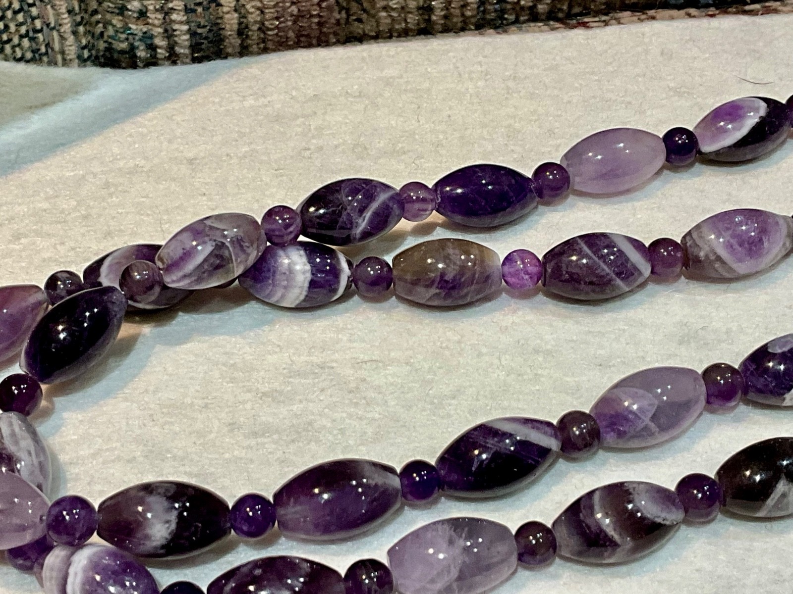 🔥Early 1980’s lot of 2 Amethyst necklace 9K Gold clasp
