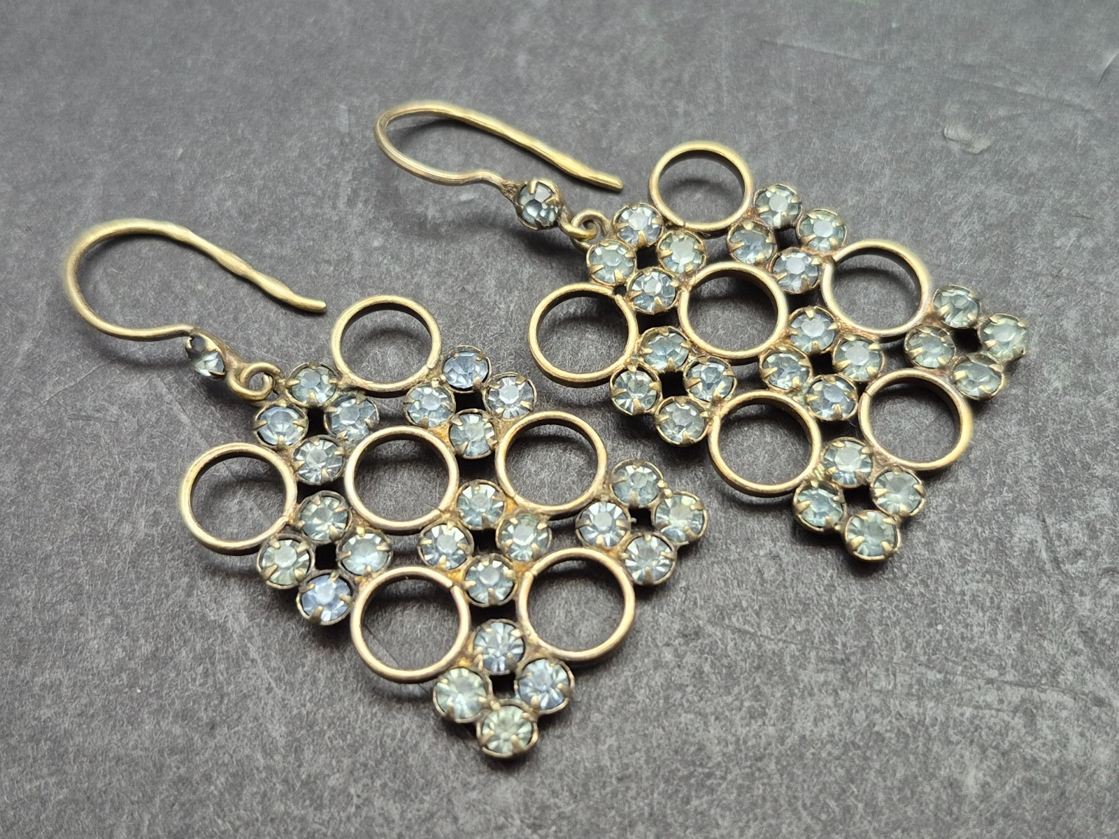 Vintage Soviet 875* Silver Earrings with USSR Stones, Women’s Jewelry